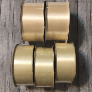 Ivory Satin Ribbon Rolls 20 Yards Total